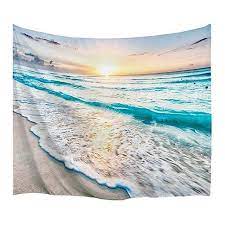 Hang your tapestries up, use them as a tablecloth, picnic blanket, cover and more. Beach Scene Hanging Wall Art Tapestry Different Sizes And Scenes Available See Website For Link B Beach Art Decor Ocean Tapestry Nature Wall Art