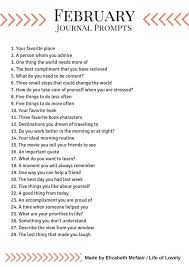February Journal Prompts Journal Writing Prompts Journal Prompts February Journal