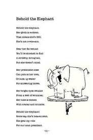 Children S Poetry New Behold The Elephant Childrens Poetry Funny Poems For Kids Kids Poems