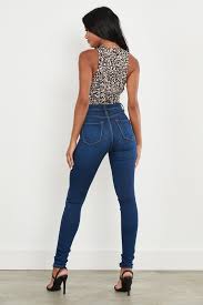 High Rise Denim Skinny Jeans