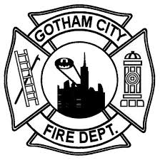 Black And White Fire Station Gotham City Fire Maltese Cross Black White Gotham City Gotham Fire Dept