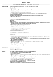 Accounts Payable Representative Resume Samples Velvet Jobs