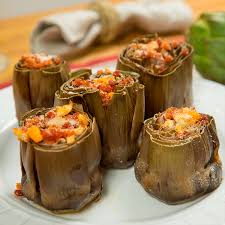 Mezclar el aceite de oliva + sal + pimienta + hierbas + ajo aplastado. Alcachofas Al Horno Con Jamon Y Huevo Duro Recetas La Masia