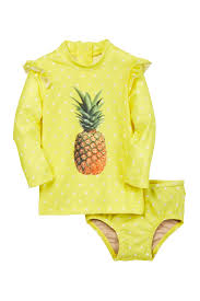 Shade Critters Pineapple Of My Eye Rashguard Set Baby Toddler Girls Nordstrom Rack