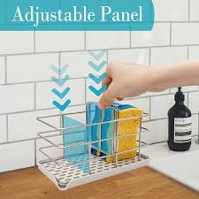 Kitchen sink caddy with soap dispenser. Buy Maifan Kitchen Sink Caddy Organizer Sponge Holder For Kitchen Sink Kitchen Soap Dispenser Dish Brush Holder Sink Tray Drainer Rack For Storage Kitchen Accessories Freestanding Or Wall Mounted Online In