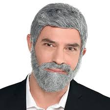 Gray hair is thinner than hair with natural color because its cuticle is thinner. Fake Beards Fake Mustaches Costume Beards Party City