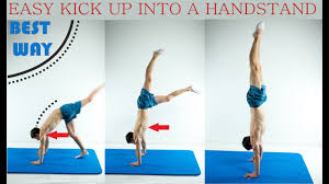 A great way to help you build strength and practice correct shoulder positioning for handstands. Easy Kick Up Into A Handstand Best Way For Beginners Youtube