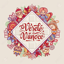 Vesele Vanoce Christmas Message Lettering Composition With Phrase On Czech Language Warm Wishes For Happy Holidays Best For Greeting Card Promotion English Translation Merry Christmas Royalty Free Cliparts Vectors And Stock Illustration