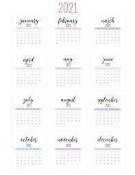 Download a yearly calendar for 2021, 2022 and beyond, by jon wittwer. Printable 2021 Year Calendar World Of Printables