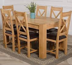 Looking for a new dining room set? Oak Furniture King Kuba 150 X 85 Cm Chunky Medium Oak Dining Table And Maraz