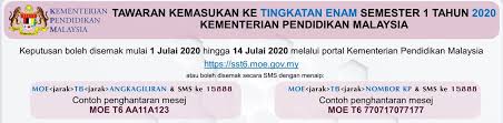 Syarat kemasukan tingkatan 6 2020? Semakan Tawaran Tingkatan 6