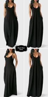 Black Spaghetti Strap Baggy Maxi Dress Up To 50 Off Free Shipping Shop Now Casual Dresses Fashion Shop Casual Dresses