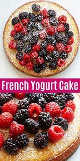 French Yogurt Cake Made With Greek Yogurt And Olive Oil So Moist Soft And Delicious Just Mix French Yogurt Cake Yogurt Dessert Recipes Greek Yogurt Recipes