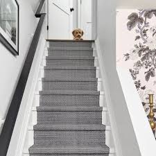 Black And White Herringbone Stair Runner Herringbone Indigo Woven Cotton Rug Dash Albert In 2020 Carpet Stairs Stair Runner Carpet Staircase Runner