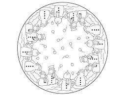 Winter Mandala Kinder Ausdrucken Schneemanner Christmas Diy Kids Mandala Weihnachtsstickerei Weihnachtsmalvorlagen Ausmalbilder Mandala