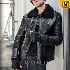 Men Bomber Jackets Cwmalls New York Black Sheepskin Motorcycle Jacket Cw808339 Custom Made Custom Made Men Mens Shearling Jacket Jackets Sheepskin Jacket