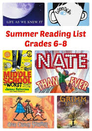 Terrific Summer Reading List Middle School Grades 6 8 The Jenny Evolution Summer Reading Summer Reading Lists Middle School Books