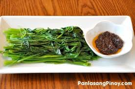 Steamed Kangkong With Bagoong D Yummy Vegetable Recipes Vegetable Recipes Recipes
