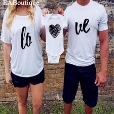 Eaboutique American Style Letter Love Family Matching Clothes Couple Shirts Family T Shirt Retail Matching Family Outfits Family Outfits Matching Outfits