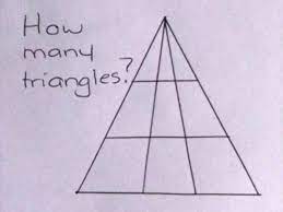 There are in total 27 triangles. People Are Struggling To Guess How Many Triangles Are In This Photo