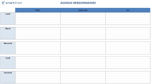 Semainier et calendrier hebdomadaire vierge et générique à imprimer, parfait pour 2021 et 2022, téléchargement gratuit en image, pdf et excel. Modeles De Planification Gratuits Pour Excel