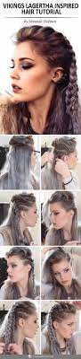 Both the guys and females in viking society were really acclimated with day if your hair is somewhat short, simply overlap this interlace tail down the middle with the finishes underneath. Vikings Lagertha Hair Tutorial Lovehairstyles Com Hair Styles Lagertha Hair Hair Tutorial