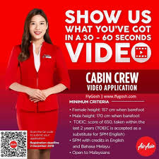 Airasia cabin crew/engineer/officer recruitment 2018 Fly Gosh Air Asia Cabin Crew Recruitment Video Application