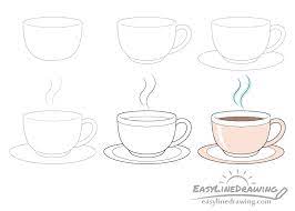 Signup for free weekly drawing tutorials please enter your email address receive free weekly tutorial in your email. How To Draw A Coffee Cup Step By Step Easylinedrawing
