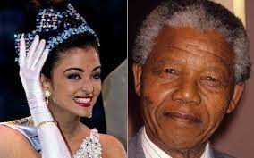 Aishwarya rai miss world 1994 crowning moment. Missnews When Miss World Aishwarya Rai Bachchan Represented India And Met Nelson Mandela Rare Moment From The Archives