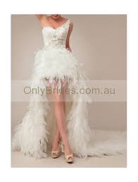 Wedding Dress High Low Wedding Dress With Feather Like High Low Skirt Wd 3646 Wedding Dresses High Low Gorgeous Wedding Dress Wedding Dress With Feathers