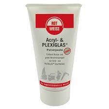 Rotweiss Acryl Und Plexiglas Polierpaste Im Dunkeln Leuchtende Farbe Leuchtfarbe Rot Weiss