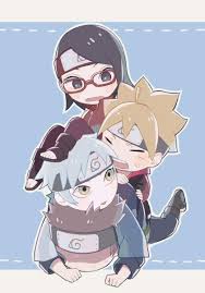 Team 7 Boruto Kartun Gambar Karakter Seni Anime