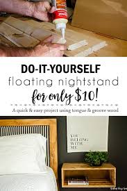 Then, cut the wood to size and assemble the table top using tongue and groove planking, glue, and clamps. How To Make Simple Floating Bedside Tables Floating Bedside Table Floating Nightstand Diy Bedroom Makeover Diy
