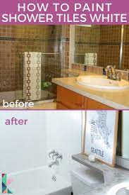 It's quite durable and usually has a glazed finish. How To Paint Shower Tiles White A Budget Remodel Option Painted Shower Tile White Tile Shower Painting Shower