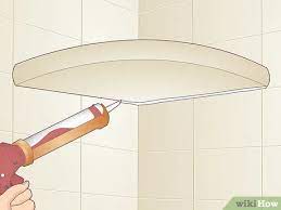 To install ceramic shelves in shower. 6 Ways To Install A Shower Corner Shelf Wikihow