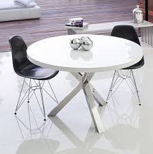 7 white round modern dining tables