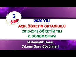 Online ve ücretsiz açık öğretim fakültesi (aöf) , kamu personel seçme sınavı (kpss), dikey geçiş sınavı (dgs), ehliyet sınavı, yükseköğretim kurumları sınavı (yks), açık öğretim lisesi (aöl) sınavlarına hazırlanmak için ihtiyacınız olan tek adres. 2020 Yili Acikogretim Ortaokulu 6 Sinif Matematik Soru Ve Cozumleri Youtube