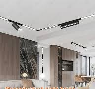220V 35mm Magnetic Track Light Systems Black/White 6063 ...