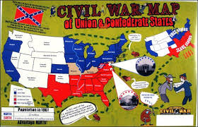 The feds never really cared much about it. Civil War Map Of Union Confederate States Poster Gallopade International 9780635078384