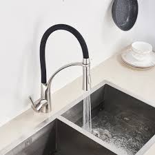 brushed led kitchen sink faucet swivel