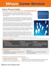 Format for financial analyst job description a typical job description includes 4 main part as follows: Mihaylo Career Career Resource Guide