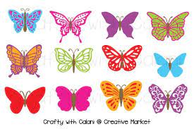 Great black and white clipart images large enough to color. Butterfly Clipart In Candy Color Butterfly Clipart Clip Art Butterfly Pictures Printable
