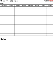 Get express international delivery to your door. Free Weekly Schedules For Word 18 Templates