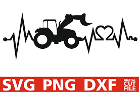 Download Digger Svg Heart Beat Svg Exacavator Truck Vector Ekg 353866 Cut Files Design Bundles