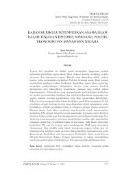 Ada beberapa asas yang dterapkan dan dianut di indonesia, antara lain: Pdf Kajian Kurikulum Pendidikan Agama Islam Dalam Tinjauan Historis Sosiologi Politis Ekonomis Dan Manajemen Negara