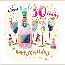 Here's to maturing like a fine wine. 30th Birthday Card Female Champagne Strawberry Fizz Talking Pictures 3d New Ebay
