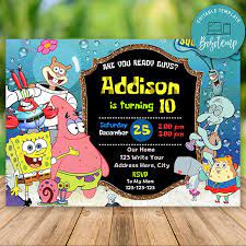 We did not find results for: Editable Spongebob Squarepants Birthday Invitation Instant Downlo Bobotemp