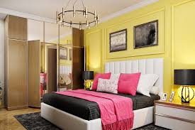 Mustard yellow, red, and blue. Bedroom Colour Combination Guides Design Cafe