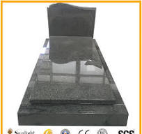 G654 Dark Grey European/Russian/American Style Granite/Marble Tombstone Design