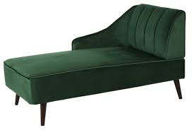 Vintage Style Chaise Lounge In Extra Plush Cushioned Emerald Green Velvet Seat 363 95 Picclick